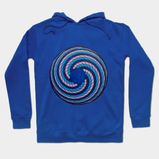 Spirograph Shades of Blue Swirl Hoodie